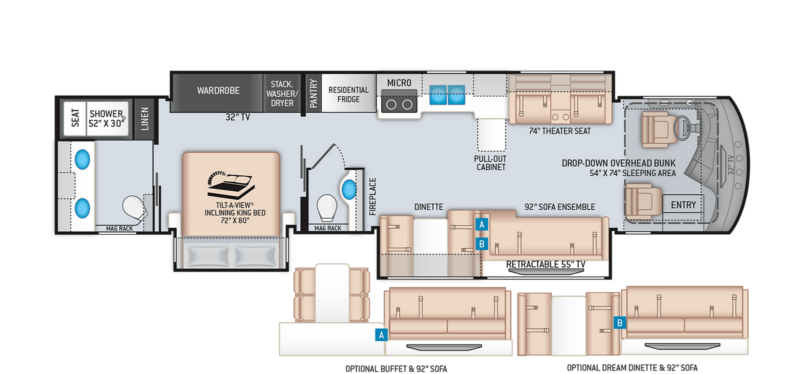 Houston RV Rental Molly Floorplan